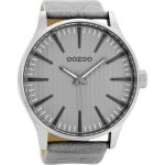 OOZOO C8561 Timepieces Grey Leather Strap