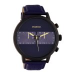 OOZOO Timepieces Summer Blue Leather Strap C10515