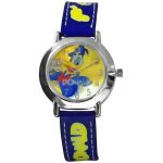DISNEY Children's Donald Duck 98221 Blue Leather Quartz Watch with Yellow Dial Details