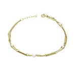 Χρυσό Βραχιόλι Κ9 Διπλή Αλυσίδα