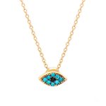 Gold K14 eye necklace