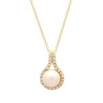 K14 gold necklace with pearl