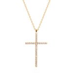 K14 gold necklace cross