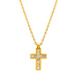 Gold necklace K14 cross