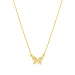 Χρυσό κολιέ Κ14 πεταλούδα