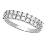 Λευκόχρυσο Δαχτυλίδι Κ9 "Half Eternity Ring"