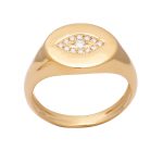 Χρυσό Δαχτυλίδι Κ14 "Oval Eye Ring"