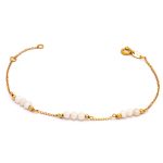 Necklace Bracelet Gold K14 Pearls - Image 2