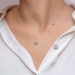 Rose Gold necklace K14 tree of life with zirconia stones - Image 2
