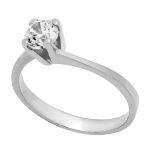 Platinum ring K14 solitaire