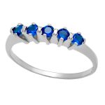 Platinum ring K14 with zircon