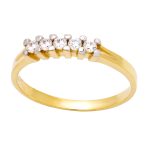 Gold ring K9 with zircon