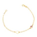 Χρυσό Παιδικό Βραχιόλι Κ9 ''Baby Heart''