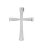 White gold cross K14 Polished