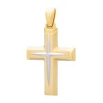 Χρυσός Ανδρικός Σταυρός Διπλής Όψεως Κ14