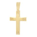 Χρυσός Γυναικείος Σταυρός Κ14 "Τριάντος"