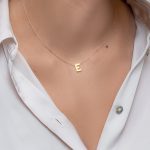 Κολιέ Χρυσό Κ14 Μονόγραμμα "Ε" - Image 2