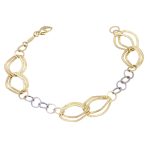 Χρυσό Βραχιόλι Κ14 Δίχρωμο