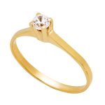 Χρυσό Δαχτυλίδι Κ14 Μονόπετρο