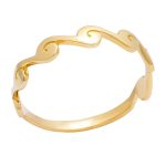 Χρυσό Δαχτυλίδι Κ14 "Gold Wave Ring"