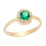 Χρυσό Δαχτυλίδι Κ9 ''Round Rosette Ring"