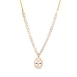 Χρυσό κολιέ Κ14 Ροζέτα-Ριβιέρα