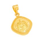 Gold Christian Charm K9 square double sided - Image 2