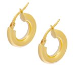 Gold earrings K14 hoops