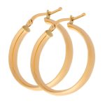 Gold earrings K14 hoops