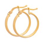 Gold earrings K14 hoops