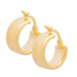 Gold earrings K14 hoops