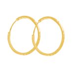 Gold earrings K14 hoops
