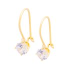 Gold earrings K9 solitaire