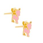Σκουλαρίκια χρυσά Κ9 παιδικά καρφωτά