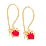 Σκουλαρίκια χρυσά Κ9 παιδικά κρεμαστά