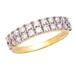 Χρυσό Δαχτυλίδι Κ9 ''Half Eternity Ring''