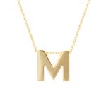 Χρυσό Κολιέ Κ9 Μονόγραμμα ”Μ"