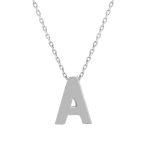 Λευκόχρυσο Γυναικείο Κολιέ Κ9 Μονόγραμμα ''Α''