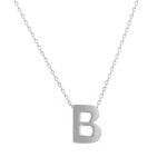 Λευκόχρυσο Γυναικείο Κολιέ Κ9 Μονόγραμμα ''Β''