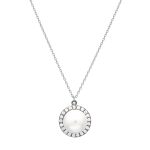 Λευκόχρυσο Γυναικείο Κολιέ Κ9 ''Μαργαριτάρι''