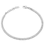 Ασημένιο Βραχιόλι 925 Ριβιέρα ”Tennis Bracelet”