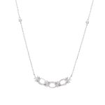 Ασημένιο Κολιέ 925 "White Flowers Necklace''