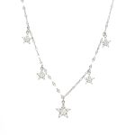 Ασημένιο Κολιέ 925 "Multi Shiny Stars Necklace"