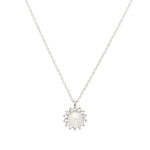 Λευκόχρυσο Κολιλε Κ9 "Mini Pearl Rosette"