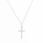 Λευκόχρυσο Κολιέ Κ9  "Whitegold Cross"