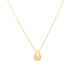 Χρυσό Κολιέ Κ9 "Stone Drop"
