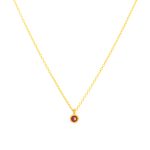 Χρυσό κολιέ Κ9 ''Ruby Mini Circle Necklace"
